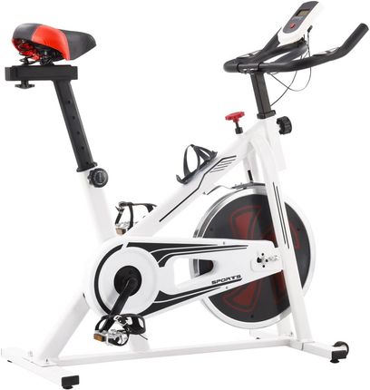 Vidaxl Rower Spinningowy Do Ćwiczeń Z Pomiarem Pulsu Biało-Czerwony