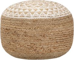 Zdjęcie vidaXL Ręcznie Robiony Puf Biały 40 X 45 Cm Juta - Reda