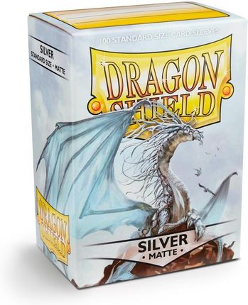 Arcane Tinmen Dragon Shield Standard Sleeves - Matte Silver (100 Sleeves)