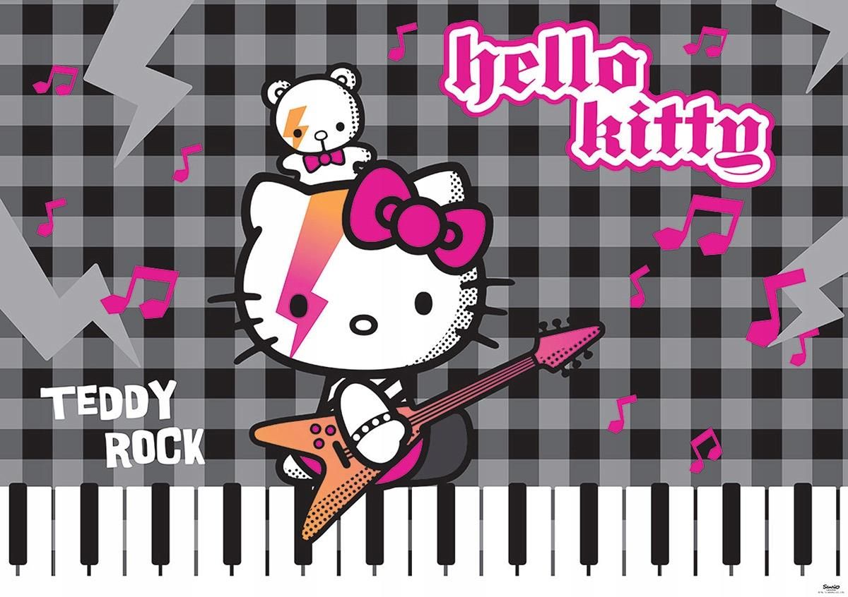 Музыка hello kitty. Плакат Хелло Китти. Постеры Хелло Китти. Китти рок. Плакат Хелло Китти на стену.