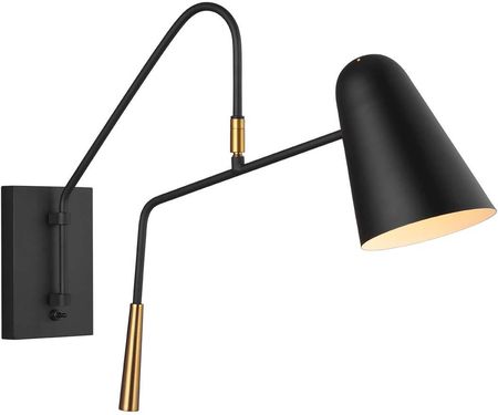 Distinctive Lighting Kinkiet Darwin Czarny Z Mosiądzem (1000111564)