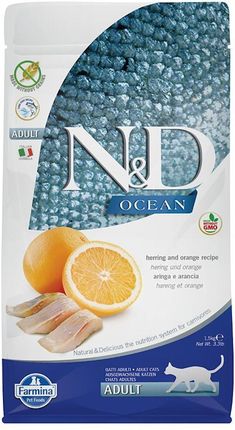 N&D Ocean Herring & Orange Adult Śledź Pomarańcza 5Kg