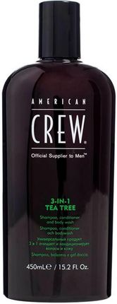 American Crew 3 In 1 Tea Tree Szampon Balsam I Żel Do Ciała 450 ml