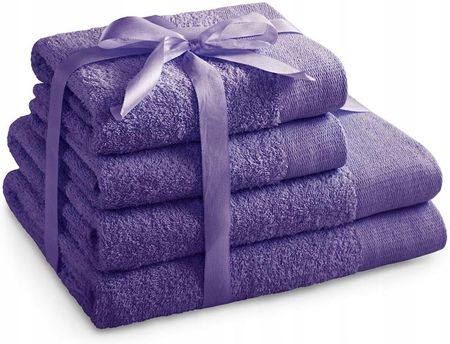 Ręcznik bawełniany fioletowy zestaw 2*70x140+2*50x