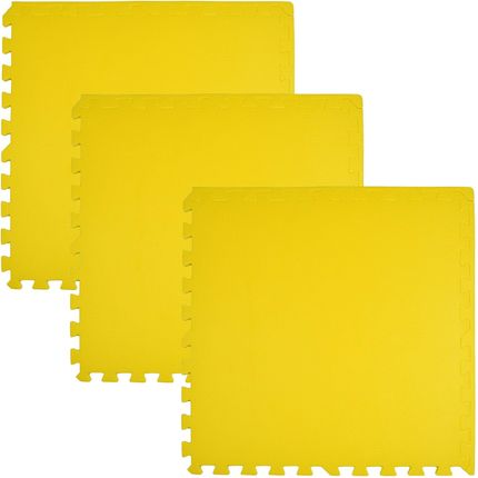 Humbi Mata Piankowa Puzzle Piankowe 3Szt. Żółty 62X62X1Cm