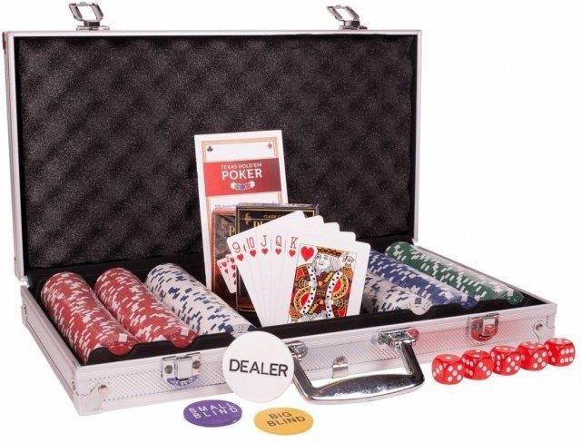 Cartamundi Poker Set W Metalowej Skrzyni 300 Żetonów