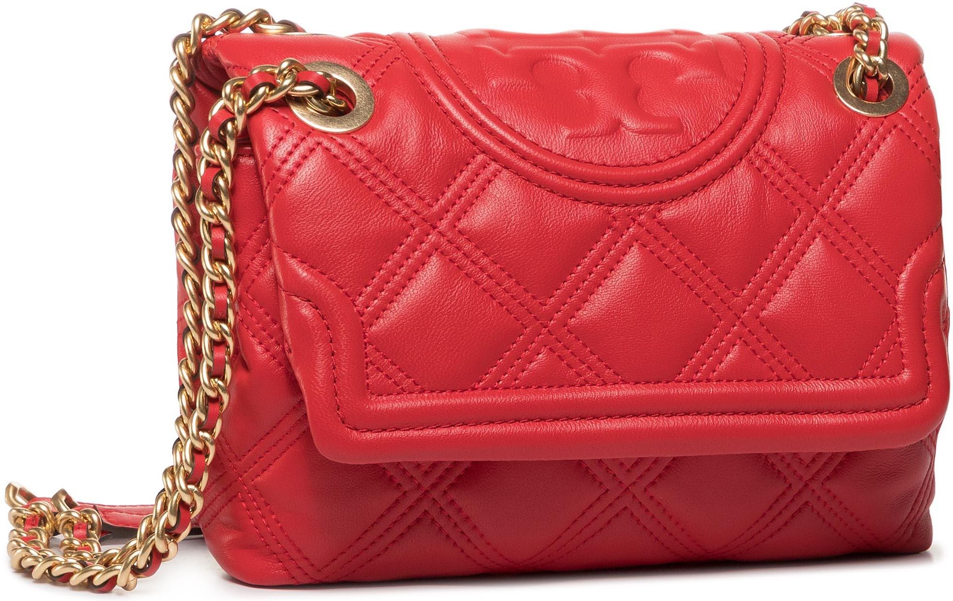 Tory Burch Brilliant Red Fleming Soft Small Convertible Shoulder