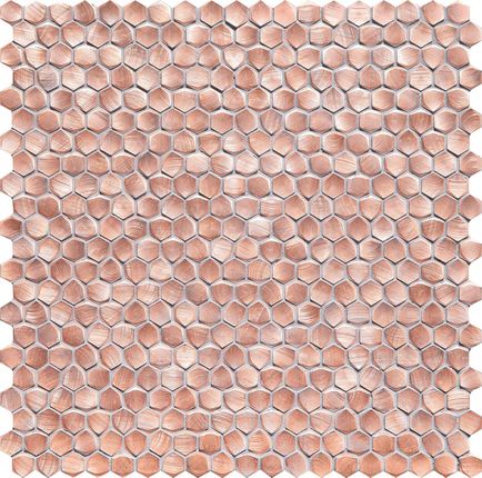 Tubądzin Drops Metal Rose Hex Mozaika 30X30,2