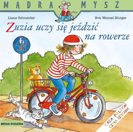 Mądra mysz - Zuzia. Zuzia uczy się jeździć na rowerze