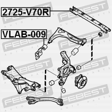 WSPORNIK ZWROTNICY VOLVO V70 2000-2008 2725-V70R - zdjęcie 2