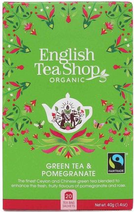 English Tea Shop Organic Green tea pomegranate 40g