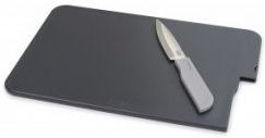 Deska do krojenia z nożem szara