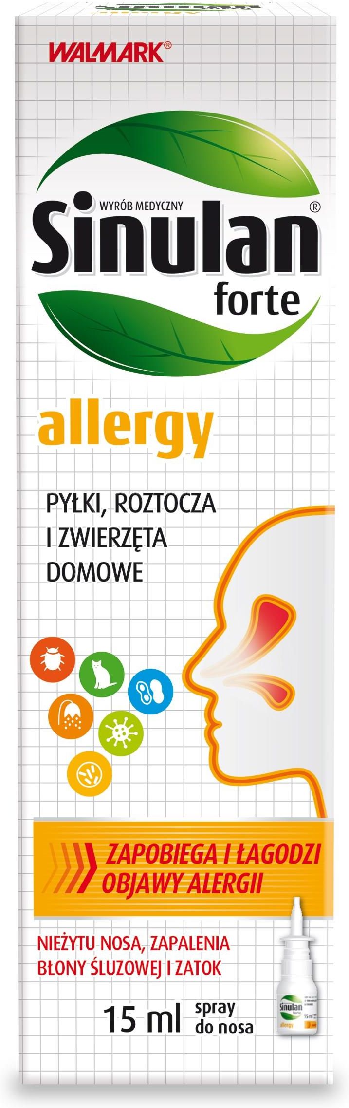 Sinulan Forte Allergy Spray 15ml - zdjęcie 2 Sinulan Forte Allergy Spray 15ml