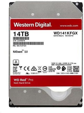 WD RED PRO 3.5'' 14TB 7200RPM SATA 6Gb/s (WD141KFGX)