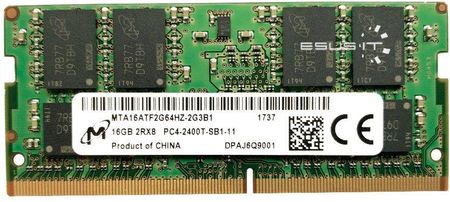 Micron 1x 16GB SODIMM DDR4 2400MHz PC419200 (MTA16ATF2G64HZ2G3)