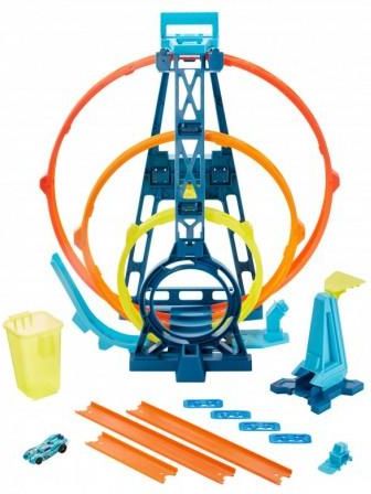 Hot Wheels Track Builder Potrójna Pętla Glc96 - zdjęcie 3 Hot Wheels Track Builder Potrójna Pętla Glc96