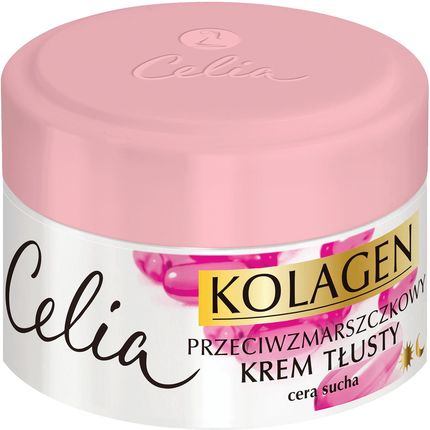 Celia Kolagen przeciwzmarszczkowy tłusty krem do twarzy z witaminami na dzień i noc 50ml
