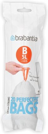 Brabantia Worki Na Śmieci Perfectfit Bags Rozmiar B 5L 20 Szt (311741)