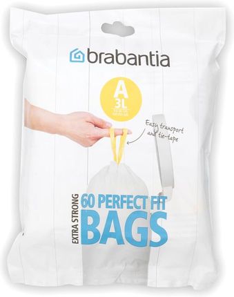 Brabantia Worki Na Śmieci Perfectfit Bags Rozmiar A 3L 60Szt (348983)