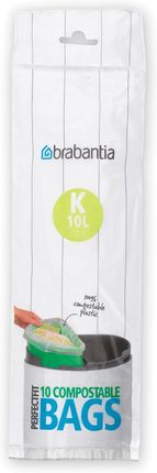 Brabantia Worki Na Śmieci Perfectfit Bags Biodegradowalne Rozmiar K 10L 10 Szt (364983)