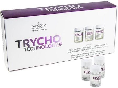 Farmona Trycho Technology Specjalistyczne Ampułki Wzmacniające Do Włosów Osłabionych I Wypadających 10X5Ml