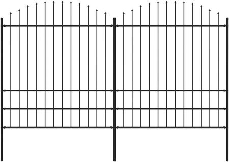 Vidaxl Panele Ogrodzeniowe Z Grotami 1,75-2X 3,4 M Czarne (277749)