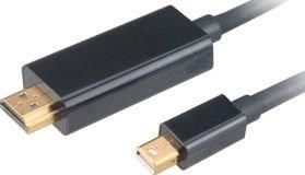 Akasa Kabel Akasa AKASA Adaptér 4K Mini DisplayPort na HDMI active, kabel, 1.8m (AKCBDP1918BK)