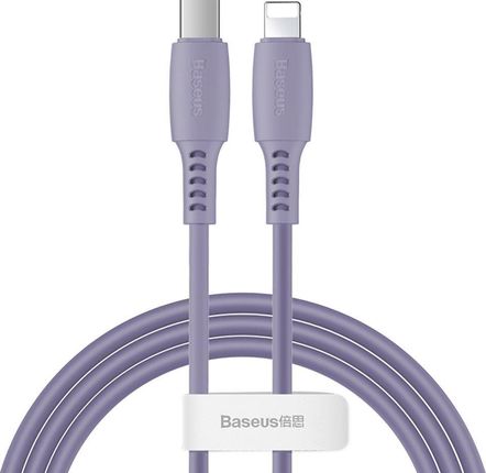 Baseus Kabel USB Baseus Kabel USB-C do Lightning Baseus Colourful, PD, 18W, 1.2m (fioletowy)