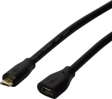 LogiLink Kabel USB LogiLink Logilink USB 2.0 Verlängerungskabel, Micro-B, 1,5m schwarz (CU0122)