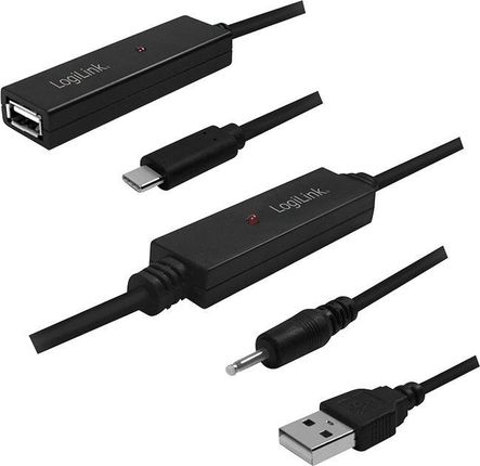 LogiLink Kabel USB LogiLink Aktywny kabel repeatera USB 2.0, gniazdo USB-C na USB A, 20m (UA0326)