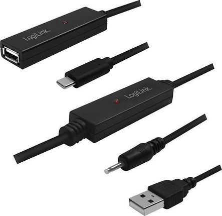 LogiLink Kabel USB LogiLink Aktywny kabel repeatera USB 2.0, gniazdo USB-C na USB A, 30m (UA0327)