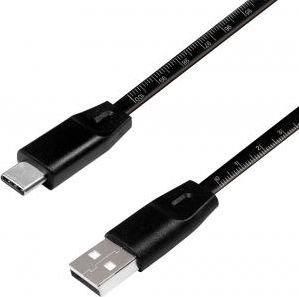 LogiLink Kabel USB LogiLink USB 2.0 USB-A męski na USB-C męski z metryczką, czarny 1m (CU0157)