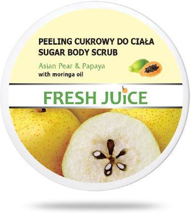 Elfa Pharm Fresh Juice Peeling Cukrowy Do Ciała Asian Pear & Papaya Z Olejem Moringa 225 Ml