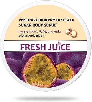 Elfa Pharm Fresh Juice Peeling Cukrowy Do Ciała Passion Fruit & Macadamia Z Olejem Makadamia 225 Ml