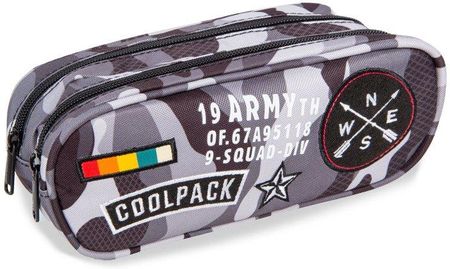 Coolpack Piórnik szkolny dwukomorowy Clever Camo Black Badges 23940CP A65111