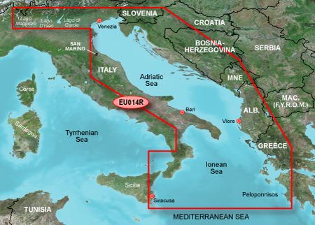 GARMIN BlueChart g2 Vision VEU014R Italy Adriatic Sea