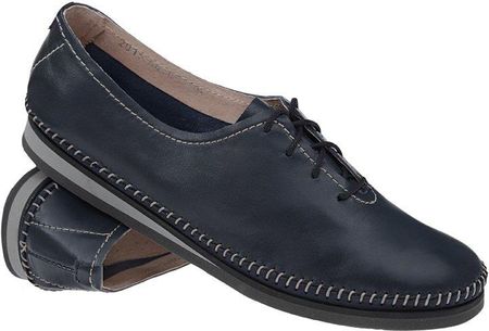 Mokasyny sznurowane buty SIMEN 6870 Granatowe - Granatowy