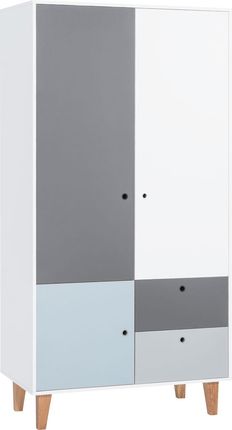 VOX SZafa 2-drzwiowa CONCEPT Biały/grafit/szary/błękit