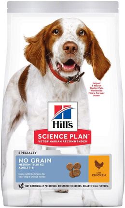 Hill'S Science Plan Adult 1 6 No Grain Medium Kurczak 14Kg