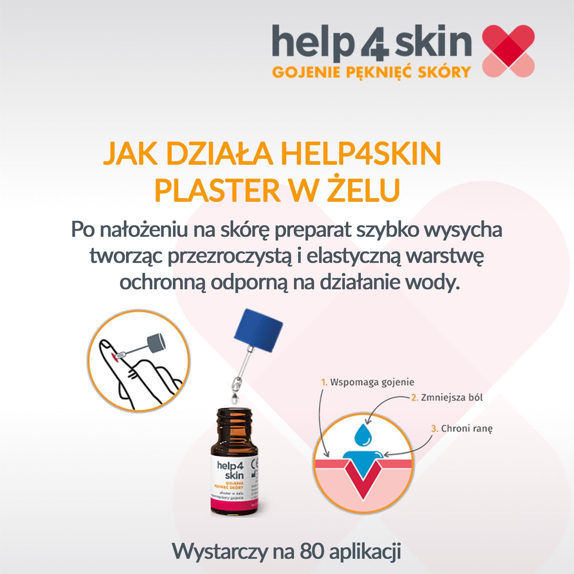 Help4Skin Gojenie pęknięć skóry plaster w żelu 7 ml - zdjęcie 3 Help4Skin Gojenie pęknięć skóry plaster w żelu 7 ml