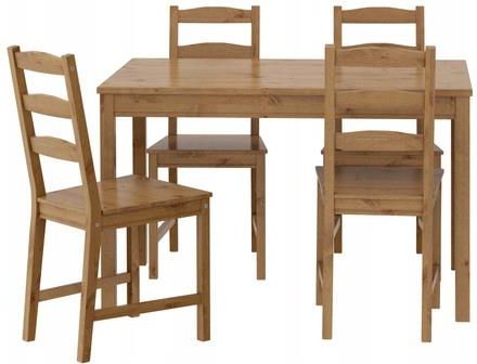 Ikea Jokkmokk stół +4 krzesła Lita Sosna bejca
