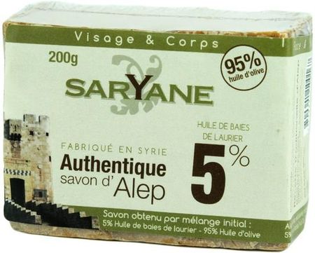 Saryane Bio Aleppo Mydło W Kostce 5% Oleju Laurowego 200G