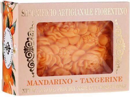 Saponificio Artigianale Fiorentino Roślinne Mydło W Kostce Mandarynka Botticelli Mandarin Soap 125 G