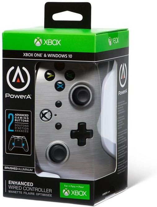 Gamepad Power A Xbox One Enhanced Wired Brushed Aluminium Ceny i