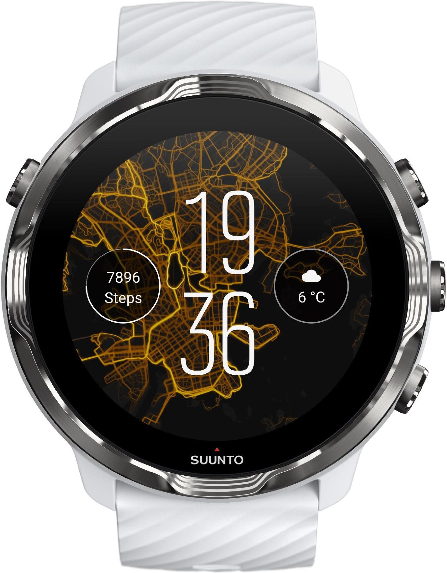 Montre Connectée Suunto 7 GPS - Référence SS050380000, Boîtier 42 Mm, Bracelet Silicone, Compatible Android