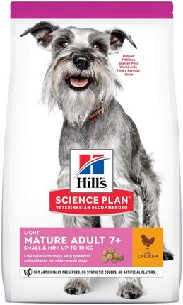 Hill's Science Plan Mature Adult 7+Small&Mini Light kurczak 2x2,5Kg 