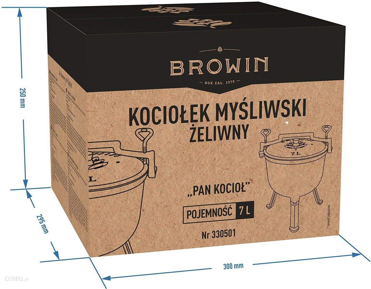 BROWIN Kociołek myśliwski 7l żeliwny PAN KOCIOŁ (330501)