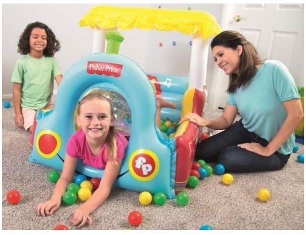 Bestway Fisher-Price Dmuchany Pociąg Z Piłkami 132X94X89Cm