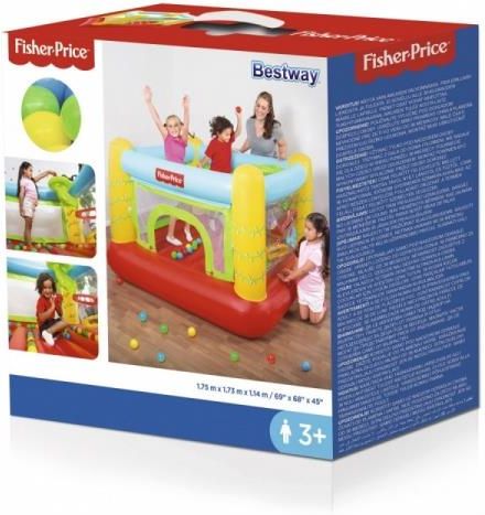 Bestway Fisher-Price Dmuchany Zamek Trampolina Z Piłkami 175X173X114Cm