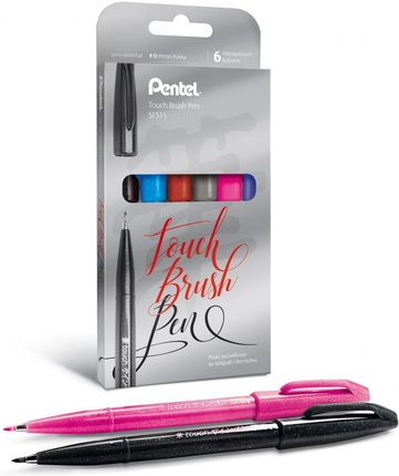 Pentel Zestaw Pisaków Artystycznych Touch Brush Pen 2 6Szt (Ses15Cst6Acenpvpl)